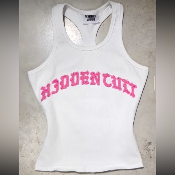 EXTREMELY RARE hidden cult distressed pink tank top - Picture 4 of 6